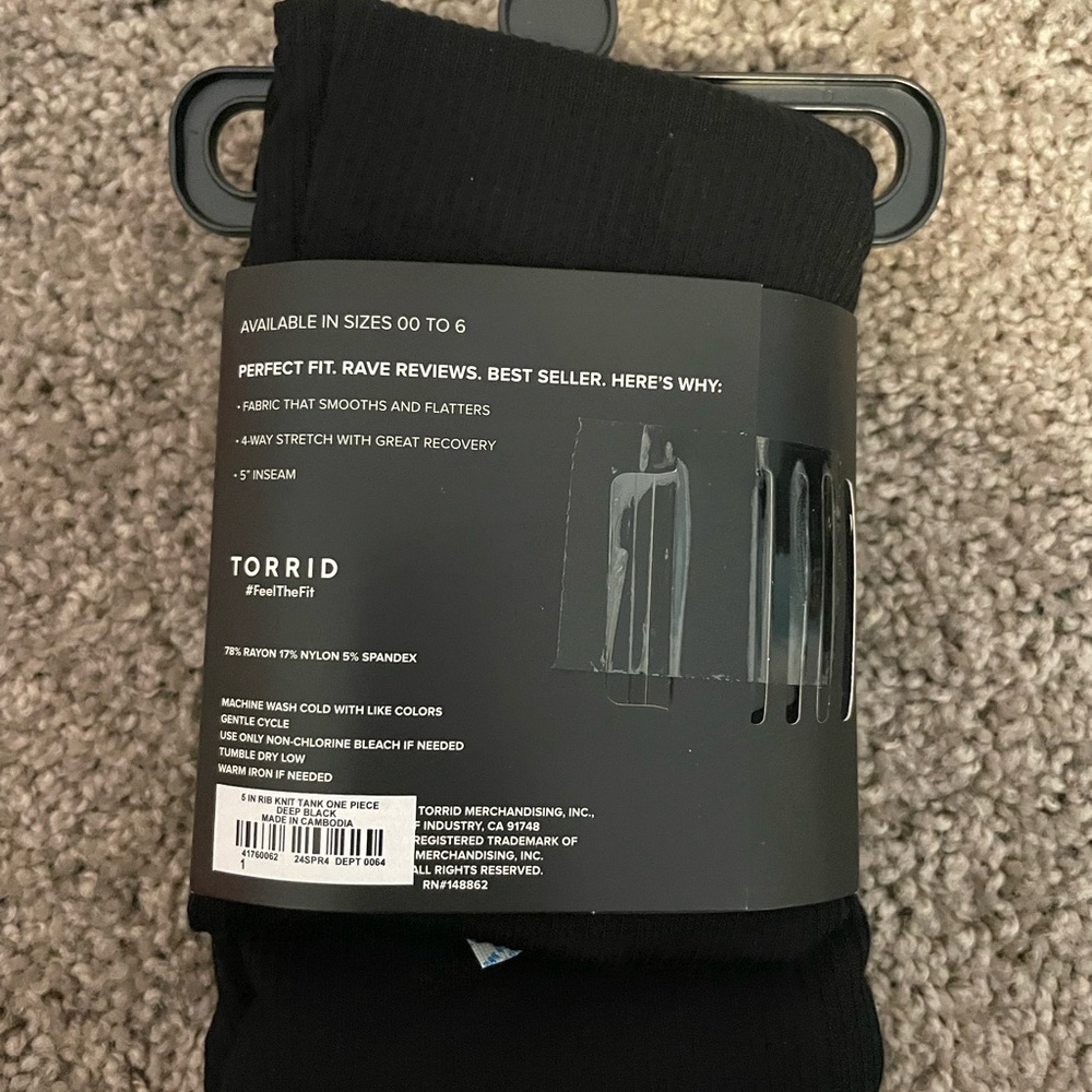 Torrid Black Ribbed Knit One Piece - Picture 4 of 4